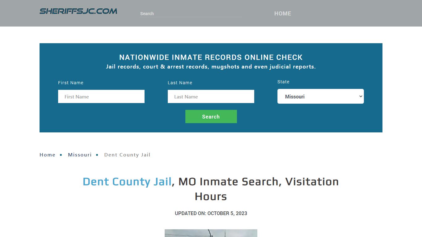 Dent County Jail, MO Inmate Search, Visitation Hours - sheriffsjc.com